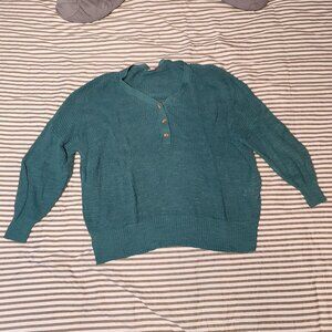 Oversized Green Knit Sweater